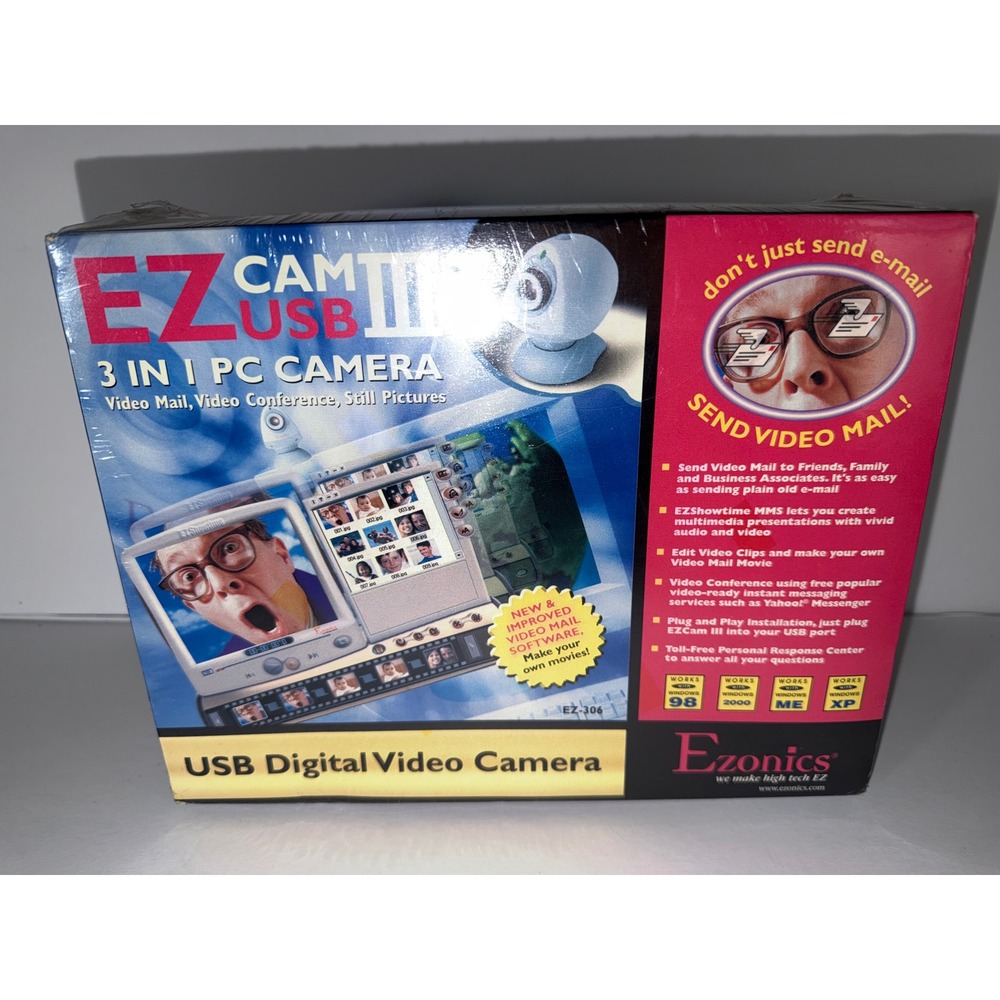 Vintage Ezonics EZCam III USB Digital Video Camera Webcam New Factory Sealed